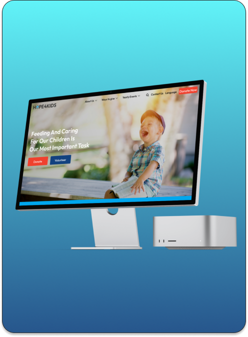 hope4kids mockup image